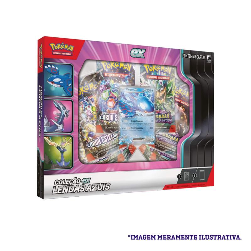 Pokemon 3x Box Coleção Ex Lendas Azuis Dialga, Kyogre e Xerneas